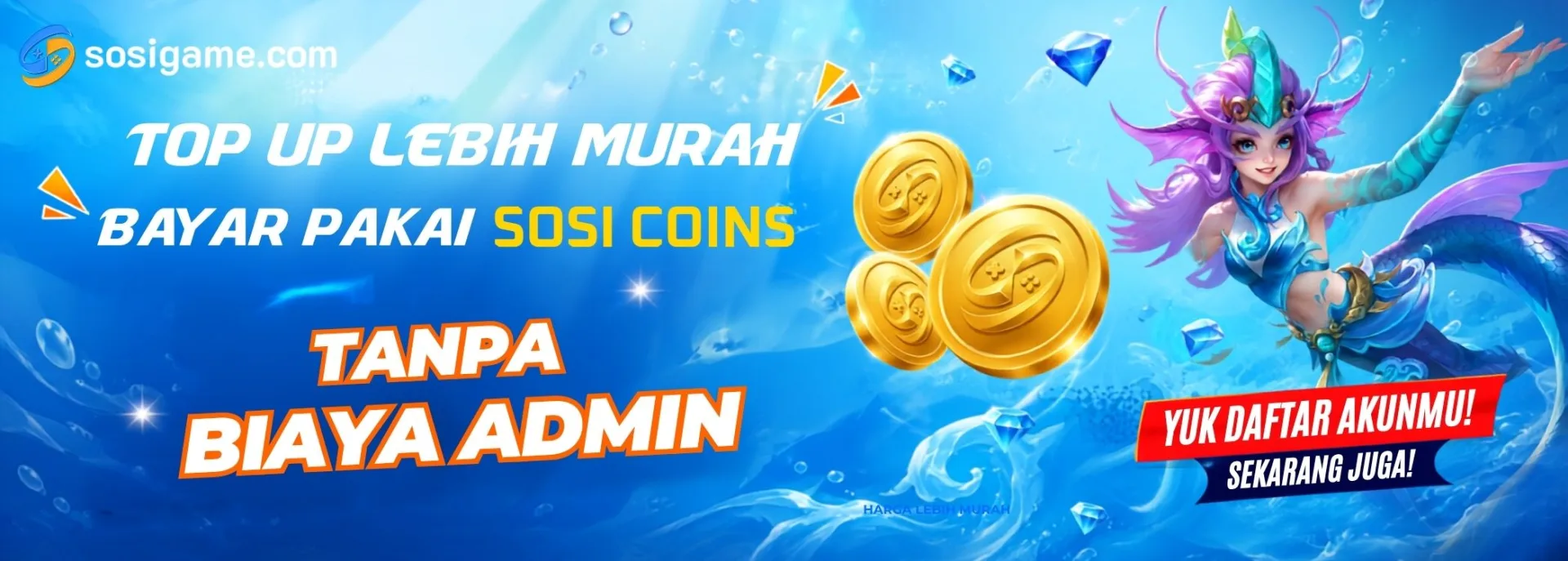 Banner SOSI GAME - Platform Top Up Game Terpercaya | Harga Kompetitif, Kilat & Aman