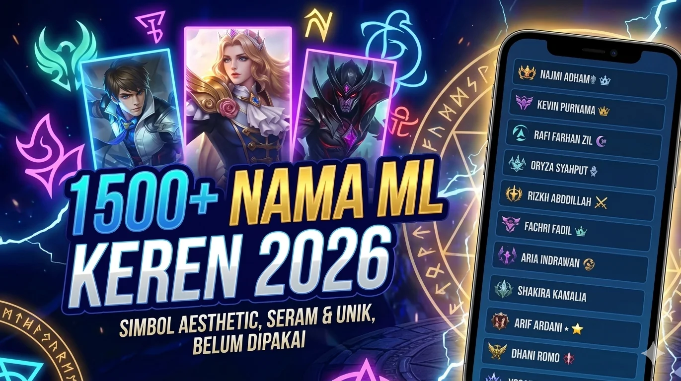 Kumpulan nama ML keren 2026 untuk Mobile Legends